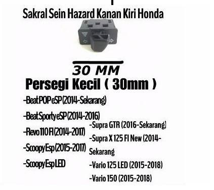 Gambar Saklar tombol sen sein hazard pnp tinggal pasang sen motor honda bisa - 30mm dari OtomoHOme undefined Tokopedia