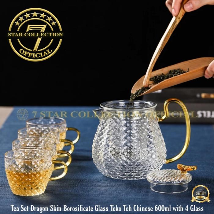 Promo Tea Set Dragon Skin Borosilicate Glass Teko Teh 600ml with - Main Image