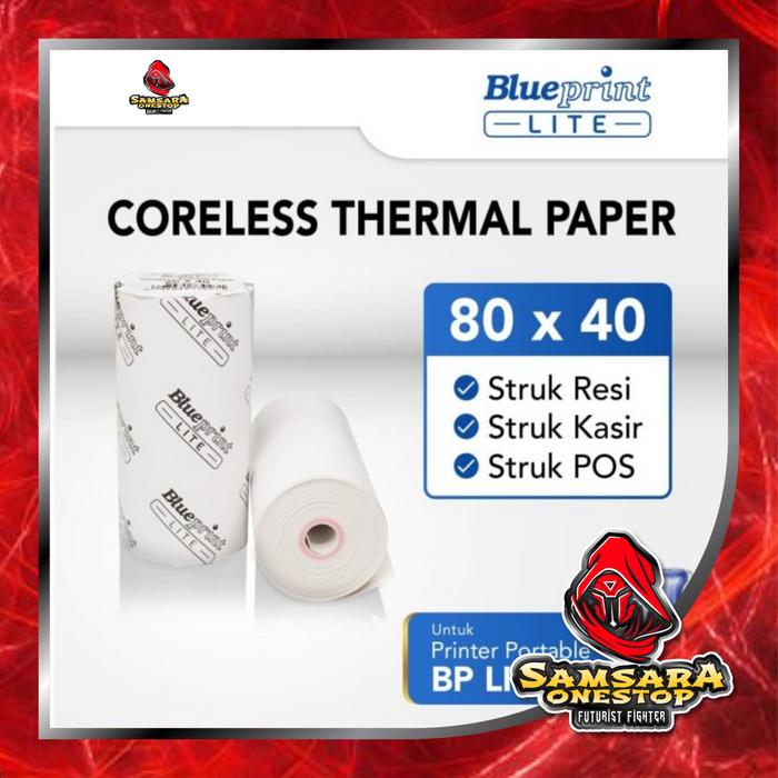Gambar KERTAS STRUK KASIR 80X40 MM KERTAS PRINTER Thermal 80 X 40 MM 80LITE dari SamsaraOneStop undefined Tokopedia