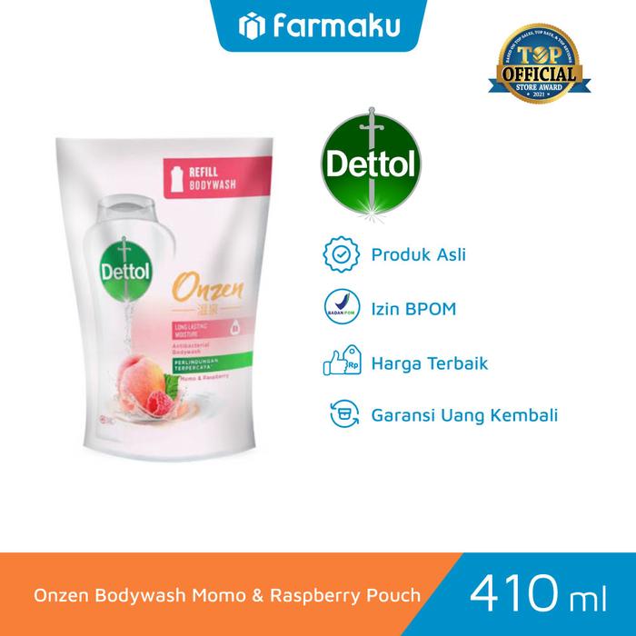 Gambar Dettol Onzen Bodywash Momo & Raspberry Pouch 410 ml dari Farmaku undefined Tokopedia