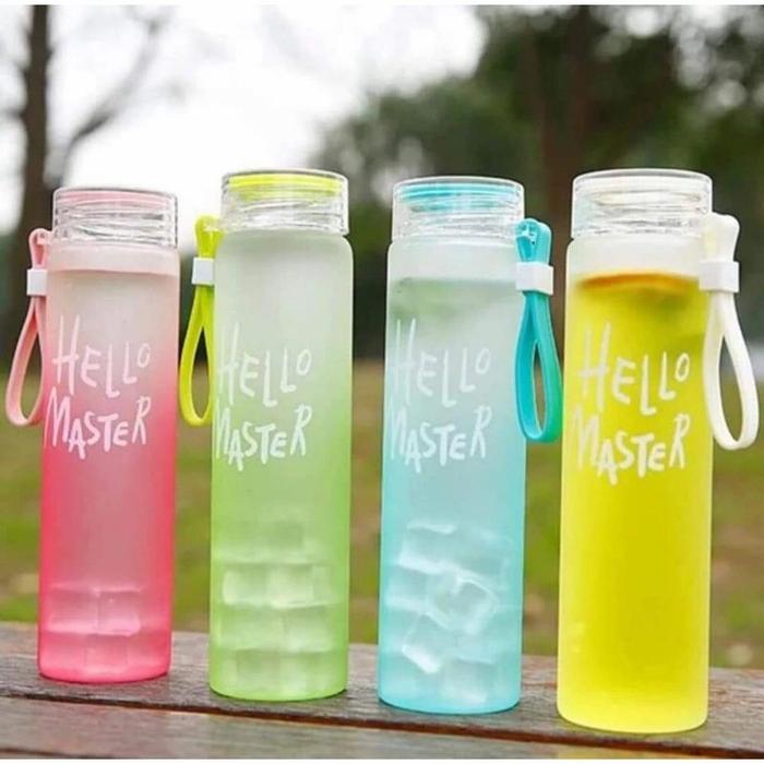 Gambar Botol minum kaca hello master good quality - Putih dari jogja barat store undefined Tokopedia