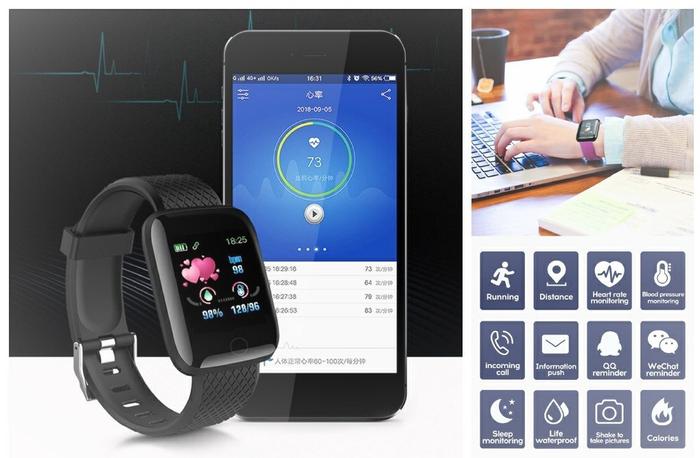 Gambar Tensi Meter Digital TensiMeter Tekanan Darah Tangan Smart Watch SpO2 - S Smart Watch dari AdaraCantik undefined Tokopedia