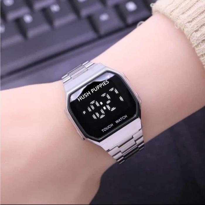 Gambar Jam Tangan Digital Unisex HUsh Puppies Led Touch Screen Rantai - Silver dari Alqodiri Shop undefined Tokopedia