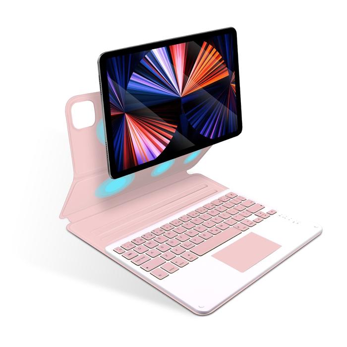Gambar GOOJODOQ Bluetooth Keyboard Case with Touchpad iPad Pro11 2020 2021 - Pink Case+Keb, 2018 Pro 11 dari Goojodoq Professionals undefined Tokopedia