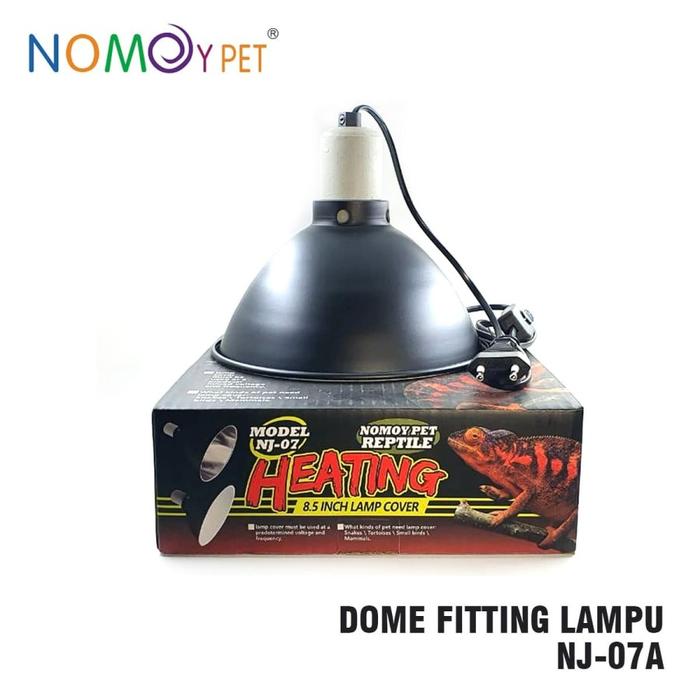Gambar Fitting Lampu Reptil BD UVA UVB DOME 21cm 8.5 inch PUTIH NOMOY NJ-07 A - NJ07A no HOOK dari Mulia Jaya Tortuga undefined Tokopedia