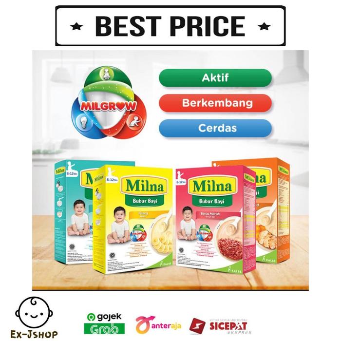 Gambar Milna BUBUR Reguler 6 bulan / Milna bubur reguler 8 bulan - 6+bers merah dari Ex-Jshop undefined Tokopedia