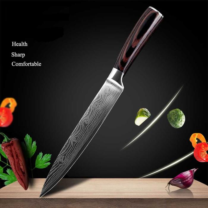Gambar Set Pisau Dapur Baja Damaskus Original Damascus Kitchen Chef Knife Set - Slicing Knif 5 dari SARTORIA undefined Tokopedia