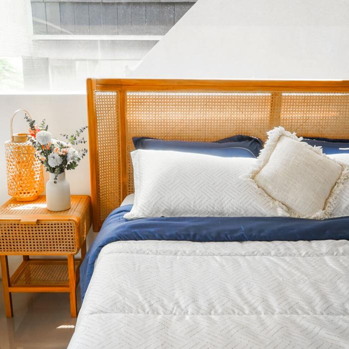 Gambar TROYA | Paket Seprai TENCEL Bedding Set + Bedcover - Solid, Single dari Sleep Project undefined Tokopedia