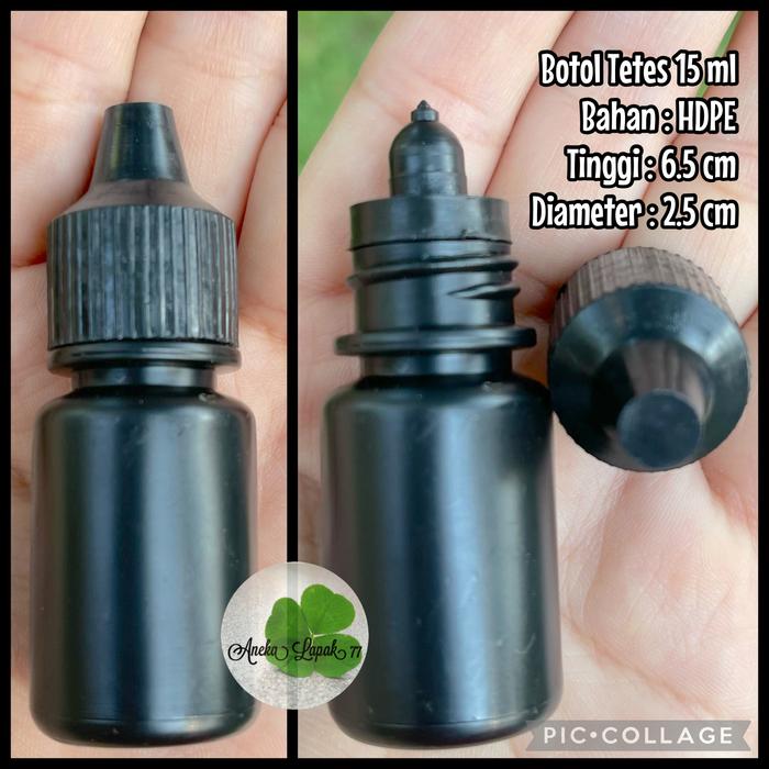 Jual Botol Tetes Hitam 10 / 15 ml botol tetes HDPE tahan bahan kimia ...