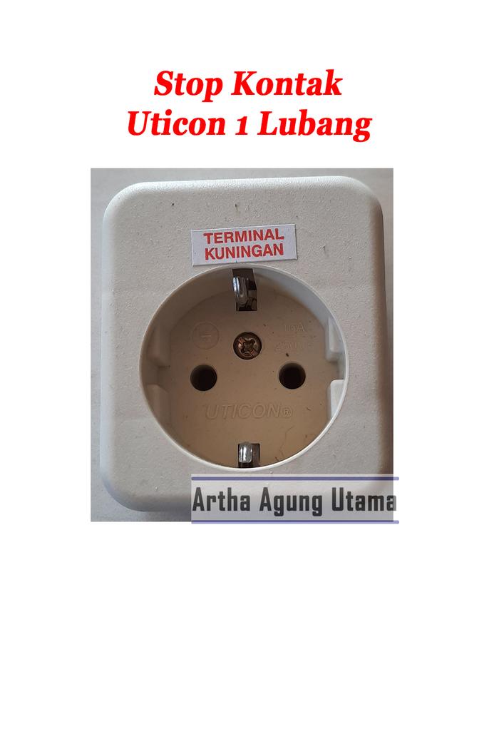 Gambar Stop Kontak Arde 1, 2, 3, 4, 5 Lubang Terminal Kuningan Asli Uticon - 1 Lubang dari TB Artha Agung Utama undefined Tokopedia