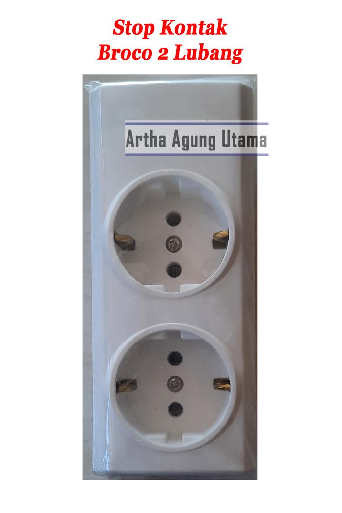 Gambar Stop Kontak Arde Broco 2,3,4 Lubang Terminal / Colokan Listrik Tempel - 2 Lubang dari TB Artha Agung Utama undefined Tokopedia