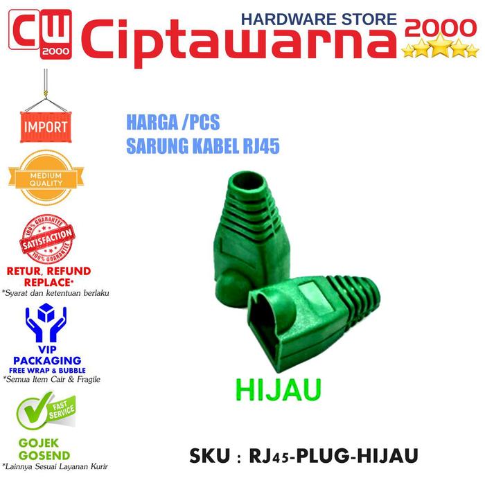 Gambar 1PCS Plug Boot Sarung RJ45 ( Sarung Jacket Crystal Head ) BA-103-PB - Hijau dari Ciptawarna2000 Home Living undefined Tokopedia