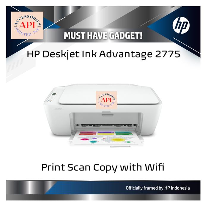 Jual Printer HP Deskjet Ink Advantage DJ2775 DJ 2775 - Wifi Print Scan Copy  - Kota Bandung - API-Mart | Tokopedia