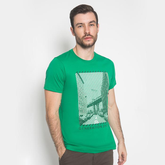 Gambar LGS - Kaos Youth Casual - Sablon Aksen Garis - Hijau - Slim Fit - M dari LGSgeneration undefined Tokopedia