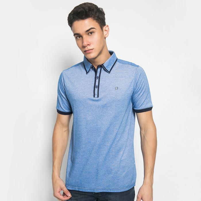 Gambar LGS - Kaos Polo Pria Casual - Polkadot - Biru - Slim Fit - L dari LGSgeneration undefined Tokopedia