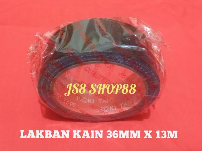 Gambar (ECERAN) LAKBAN / ISOLASI KAIN / CLOTH HITAM HOKI / 888 36MM * 13M - Hitam dari JS8 SHOP88 undefined Tokopedia