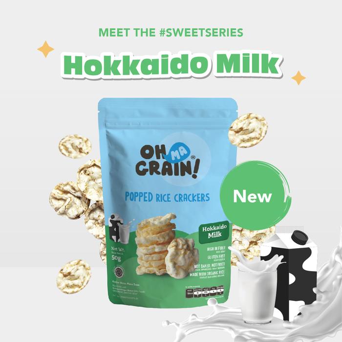 Gambar Oh Ma Grain Organic Rice Crackers 50g ( Sweet Series ) Gluten Free - Hokkaido Milk dari Healthy Corner Shops undefined Tokopedia