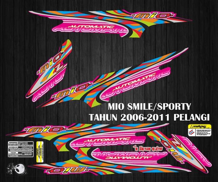 Gambar STICKER STRIPING YAMAHA MIO SPORTY PELANGI - Pink dari BTX Striping undefined Tokopedia