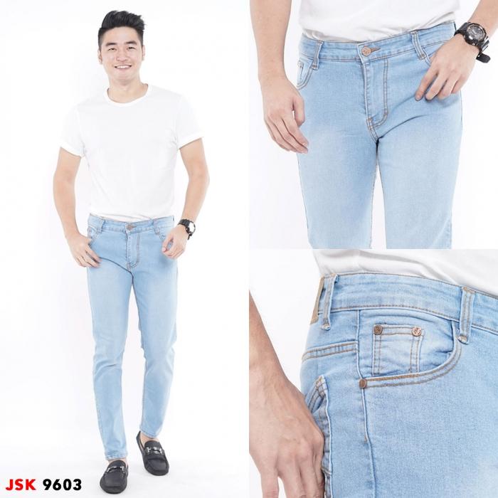 Gambar Celana Skinny Jeans Pria Jumbo BIG SIZE JSK JEANS - Biru T. Asin, 29 dari Violafashion88 undefined Tokopedia