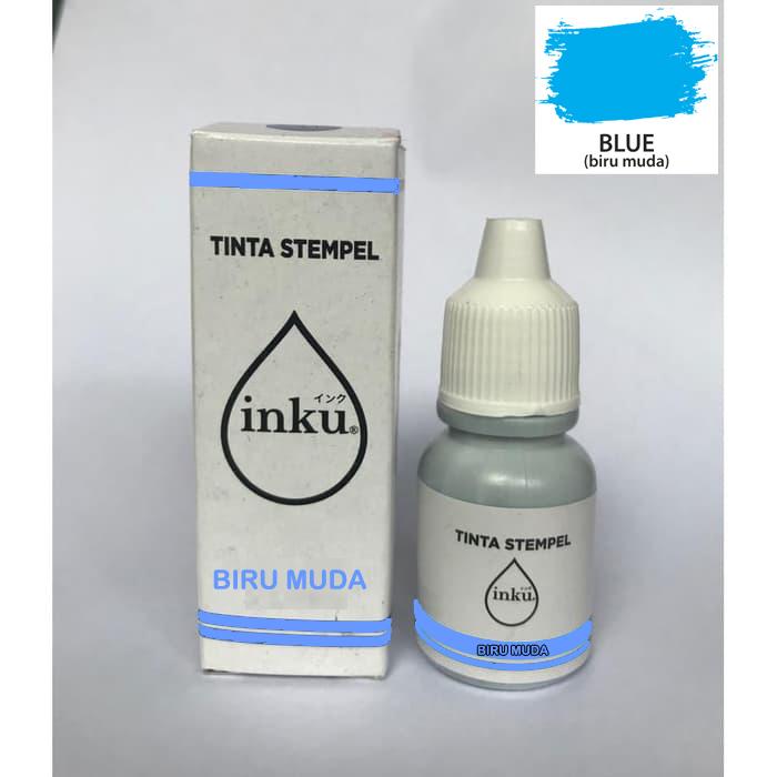 Gambar Tinta Stempel Premium Ukuran 6 ml ... Termurah ... Terbaik... - Biru Muda dari Inku tintaku undefined Tokopedia