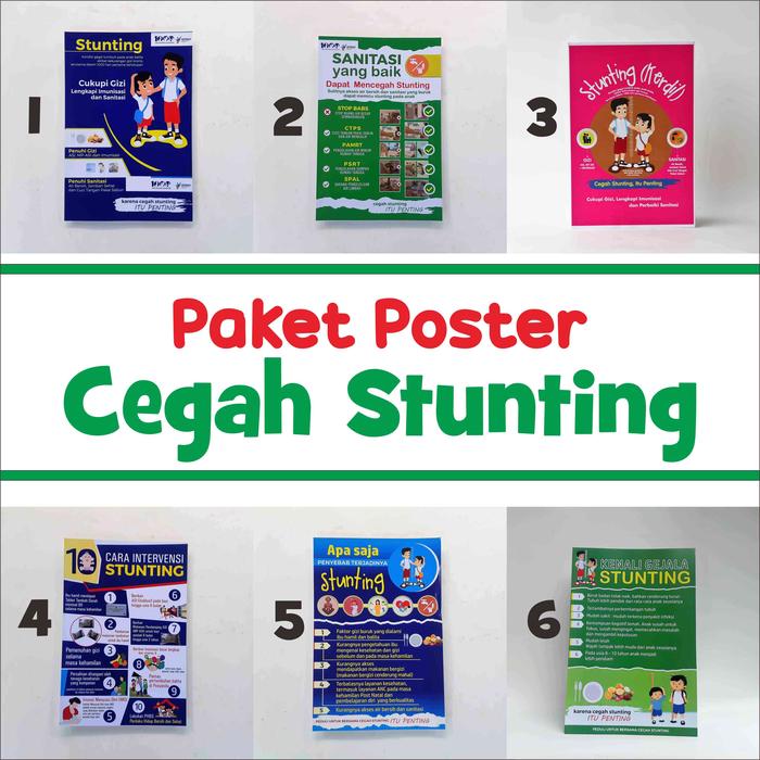Gambar Paket Poster Stunting, Poster Informasi Stunting, Edukasi Stunting - Paket 6 Poster dari Sahabat Sejasa undefined Tokopedia
