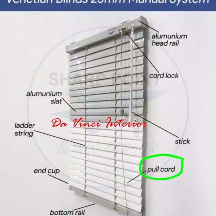 Gambar Sparepart Venetian blind Horizontal blind - Pull Cord, Harga per meter dari Da Vinci Interior Design undefined Tokopedia