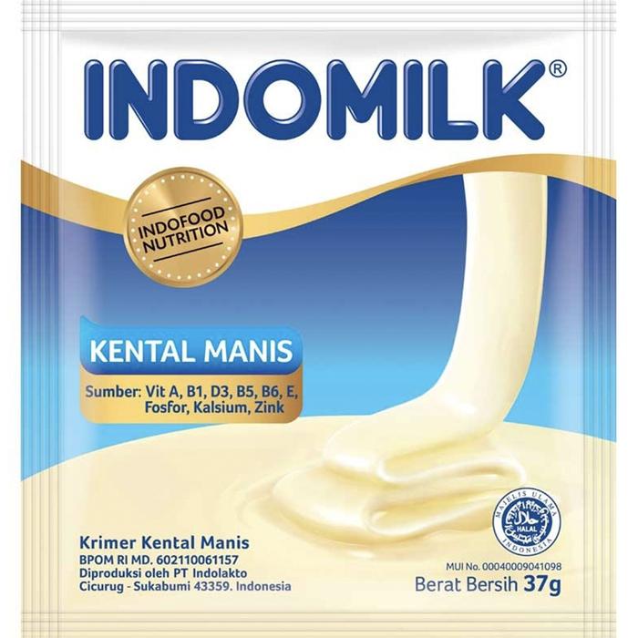 Gambar Susu Kental Manis Condensed Milk INDOMILK Sachet 37 g gram - Original(Putih) dari Toko Anugrah Wadungasri undefined Tokopedia