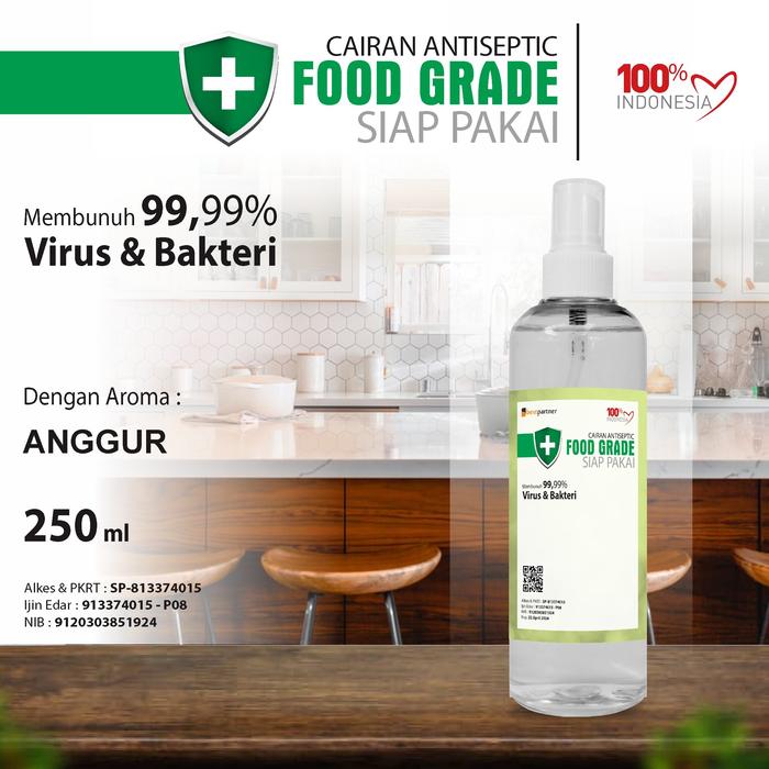 Gambar Desinfektan Food Grade Varian Aroma / Cairan Desinfektan 250 ml Spray - ANGGUR dari Fumetsuberkatindonesia undefined Tokopedia