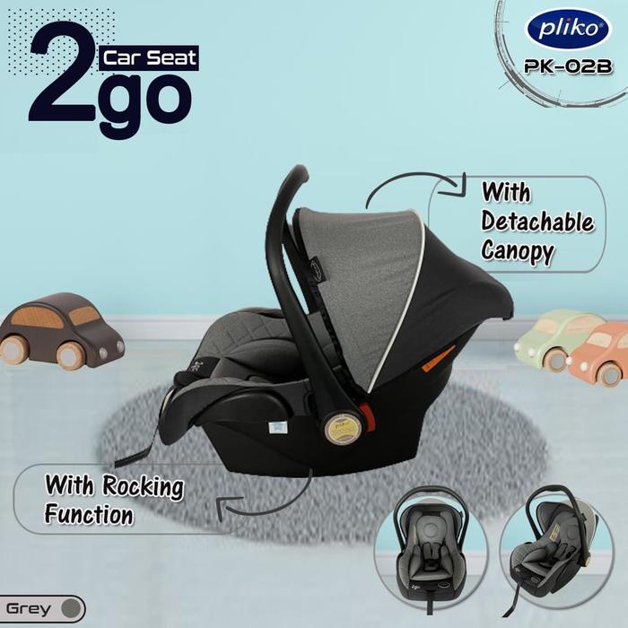 Gambar Makassar - Baby Carrier / Baby Car Seat Pliko PK 02B | Dudukan Mobil - Grey dari 9 Months undefined Tokopedia