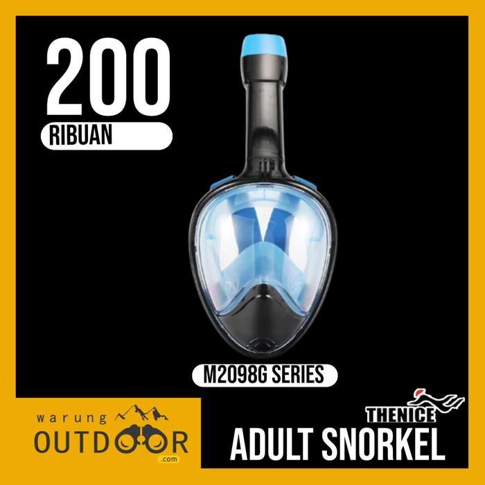 Gambar Snorkel Mask THENICE Fullface Adult Alat Snorkeling - M2098G-Biru, S/M dari Warung Outdoor undefined Tokopedia