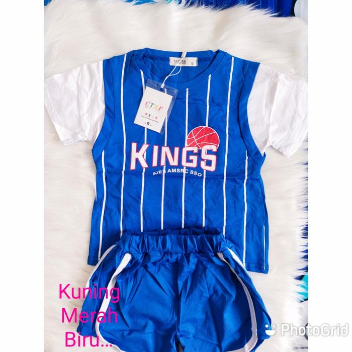 Gambar Ready JKT - Setelan baju anak laki import premium kings bola 1-7 tahun - Merah, 90 dari Smile Toys_NEW undefined Tokopedia