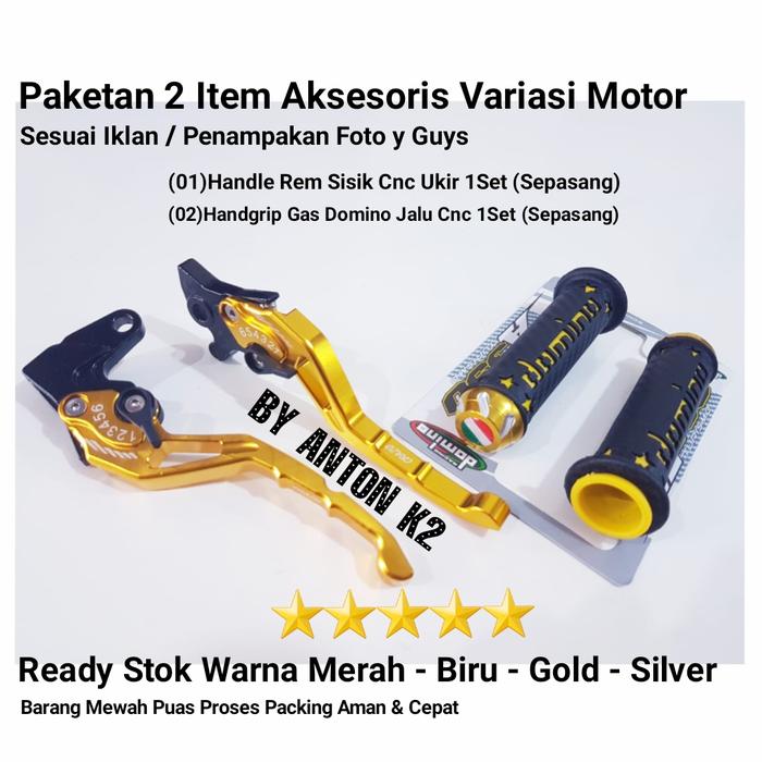 Gambar PAKET 2 VARIASI AKSESORIS MOTOR MIO SPORTY/SMILE/MIO SOUL/MIO J/MIO M3 - GOLD dari ANTON K2 AKSESORIS MOTOR undefined Tokopedia