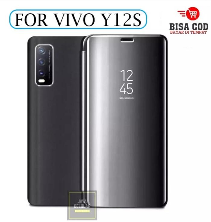 Gambar Case Vivo Y12S Filp Mirror Standing Clear Standing cover View Flip - Hitam, VIVO Y12S dari Java Acc Store undefined Tokopedia