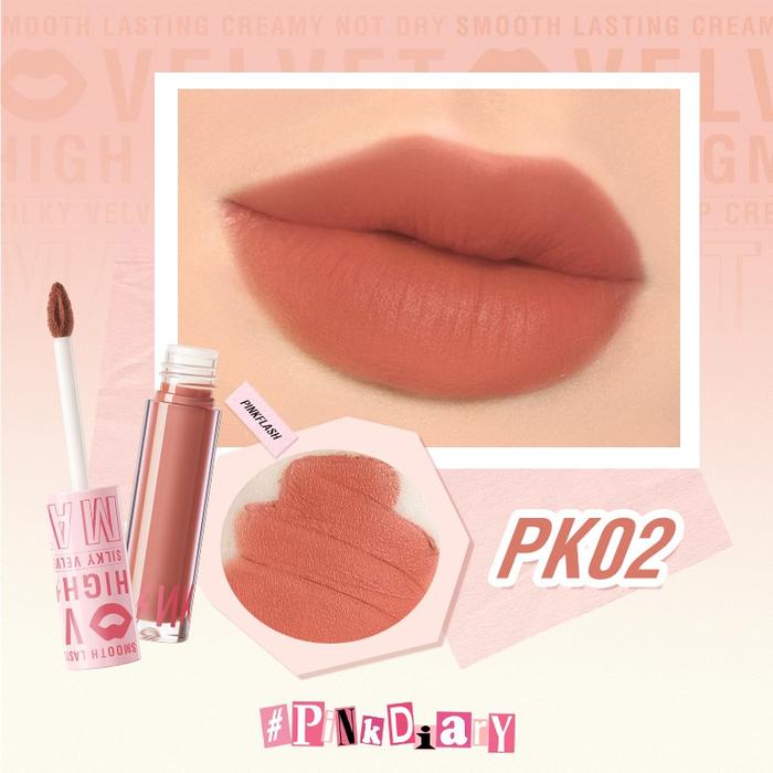 Gambar PINKFLASH PinkDiary Silky Lip Cream Velvet Waterproof - PK02 dari CHICBEAUTE undefined Tokopedia
