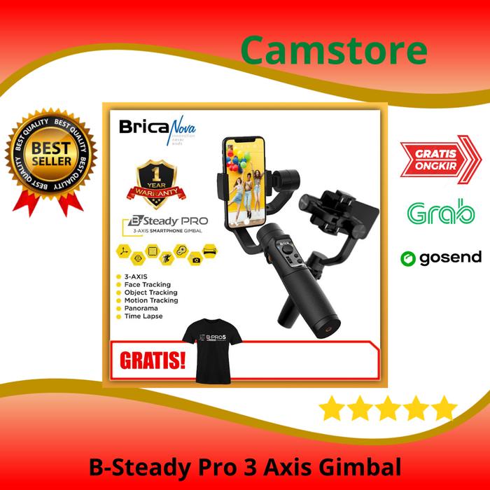 Gambar Brica B-Steady Pro 3-Axis Stabilizer Gimbal Smartphone / Stabilizer HP - 2023 dari Camstore2 undefined Tokopedia