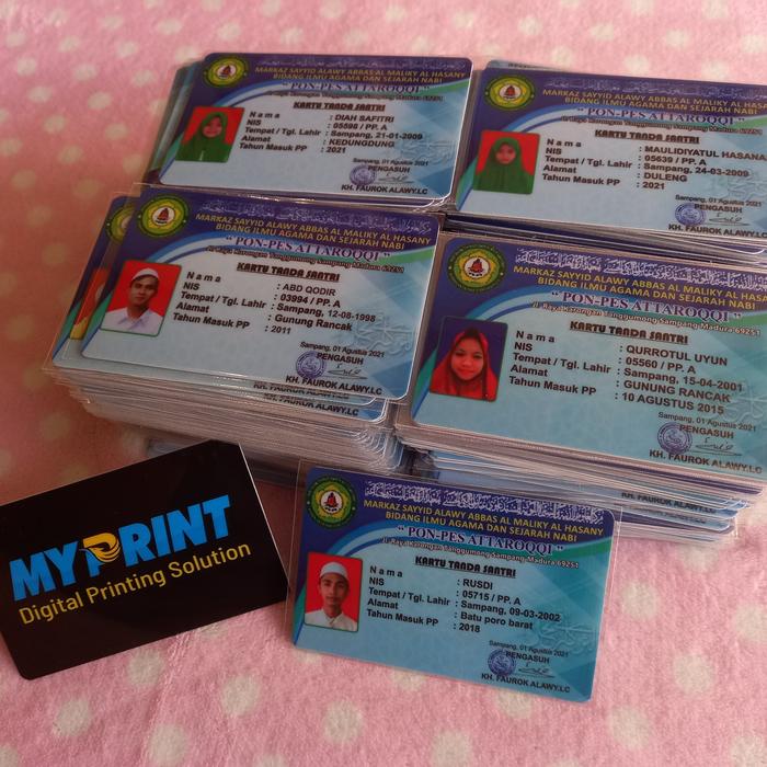 Gambar Cetak ID CARD / Kartu Pelajar / Kartu Santri, Member Card dari MYPRINT Digital Printing undefined Tokopedia