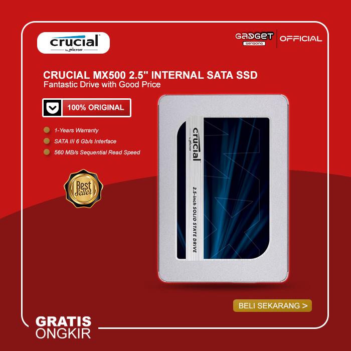Sata Inch Crucial Mx500 Tlc Mx500 500gb Crucial 1tb Ssd Sata Jual - Main Image