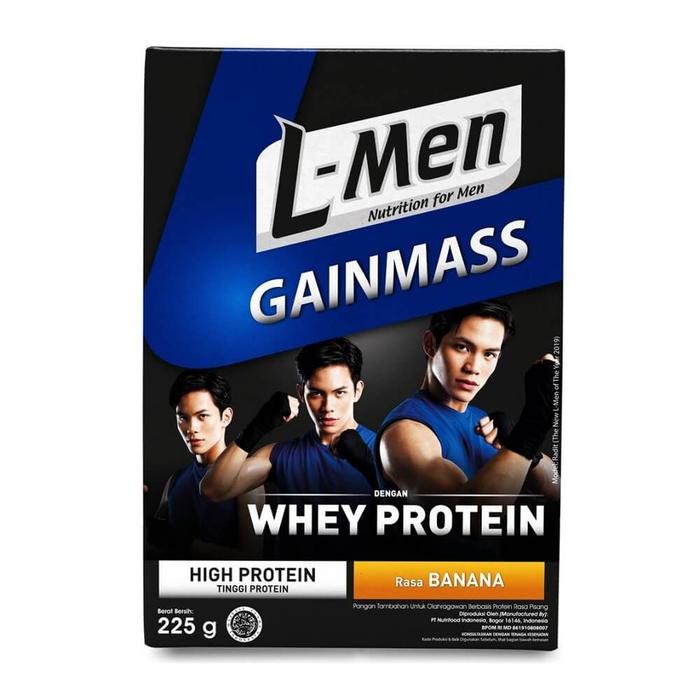 Gambar L-MEN GAIN MASS WHEY PROTEIN BANANA 225 GRAM dari Dendeng Balado Ny Tju undefined Tokopedia