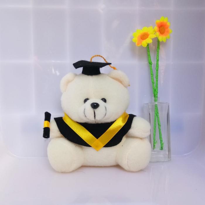 Gambar Boneka wisuda murah boneka bear wisuda boneka mini untuk buket - wisuda krem dari Najah Boneka undefined Tokopedia