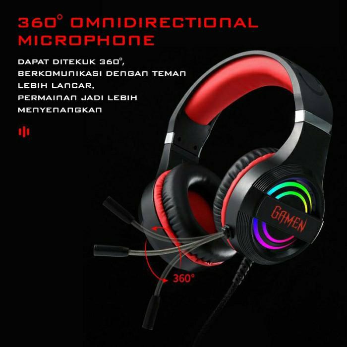 Gambar Headphone Earphone Headset usb Gaming RGB Gamen GH1100 Pro dari STONES ACC 89A undefined Tokopedia