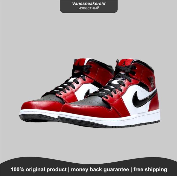 NIKE AIR JORDAN MID CHICAGO BLACK TOE BNIB ORIGINAL di Vsid Store  Tokopedia