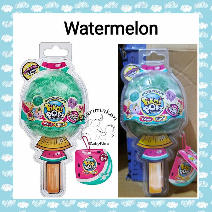 Gambar Mainan Boneka Surprise Pikmi Pops Flips Fruit Fiesta Wangi Plush Toy - Watermelon dari Marimakan Babykids undefined Tokopedia