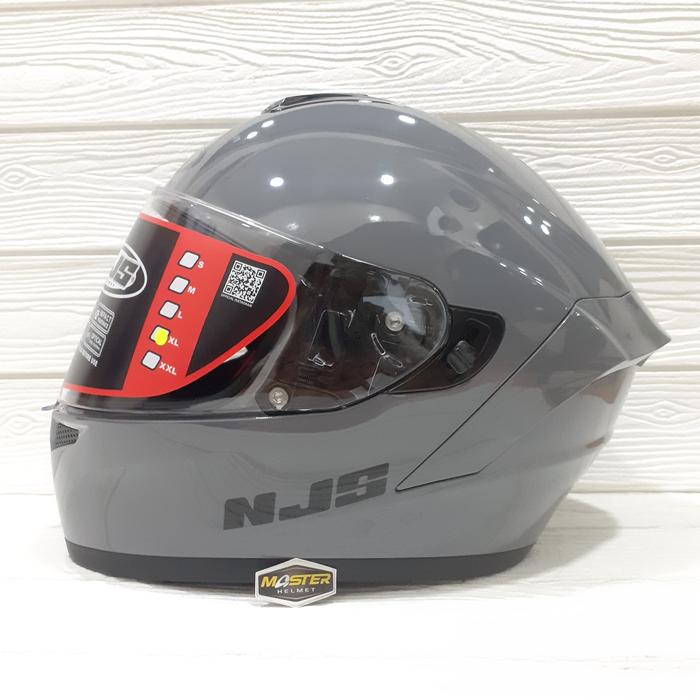 Gambar HELM NJS FULL FACE NJS ZX-1 SOLID STONE GREY NJS ZX ONE NJS ZX1 - L dari MH Shop. undefined Tokopedia