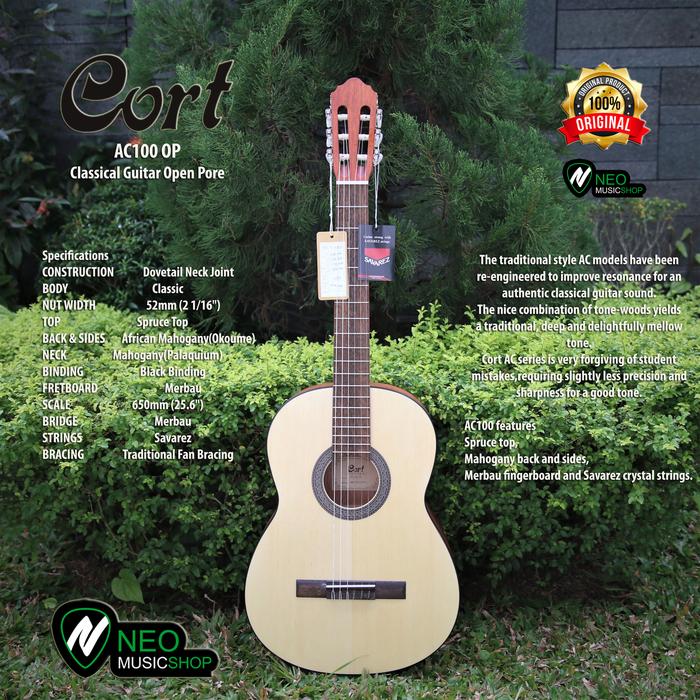 Gambar Gitar Akustik Klasik CORT AC100 OP / AC-100 OP - tanpa packing dari NEO MUSIC undefined Tokopedia