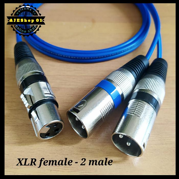 Gambar Jack xlr female to dual male kabel canare Japan standard - BIRU KITANI, 1 meter dari AJE Shop 01 undefined Tokopedia