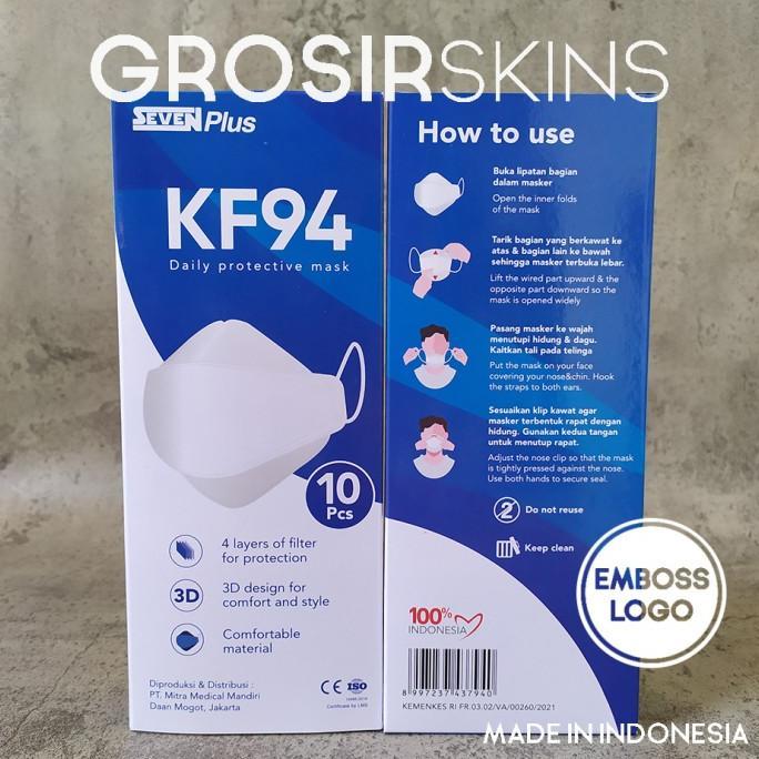 Gambar MASKER SEVEN PLUS KF94 3D 4PLY ISI 10 PCS KEMENKES MEDIS SEVENPLUS - Hitam dari Sakhi70 Store undefined Tokopedia