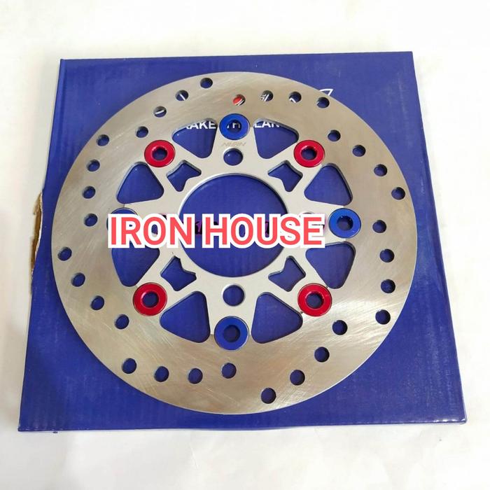 Gambar Piringan Disc cakram depan Nissin 190mm beat fi-karbu-scoopy dll - Biru+Merah dari IRON HOUSE undefined Tokopedia