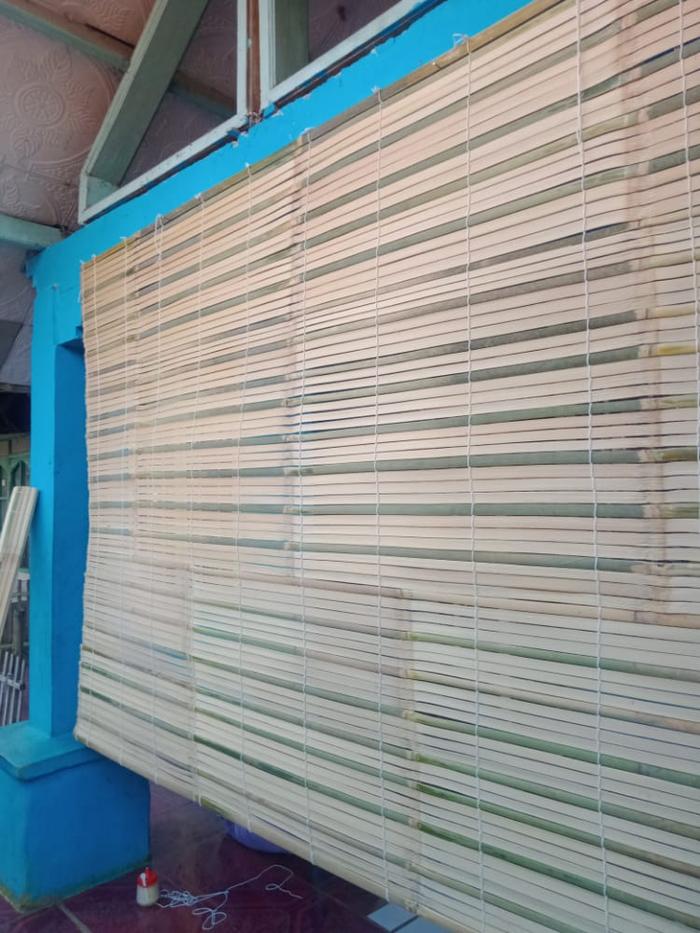 Gambar Tirai Bambu Gulung Outdoor/wide/kerai bambu L200 x T200 Kerai Murah - Polos natural, L.200 x T.200 dari Alwi Gorden undefined Tokopedia