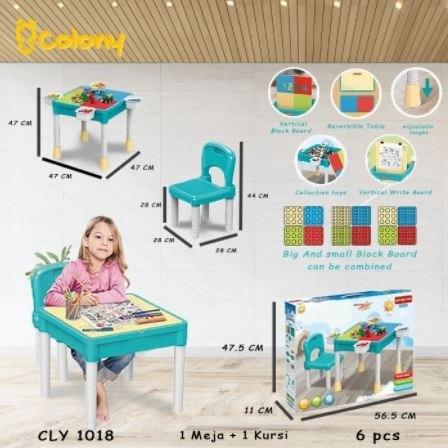 Gambar CLY1018 Meja Belajar Blok BLock Balok Bricks Tumpuk Building Set dari Mainan Anak Terkini undefined Tokopedia