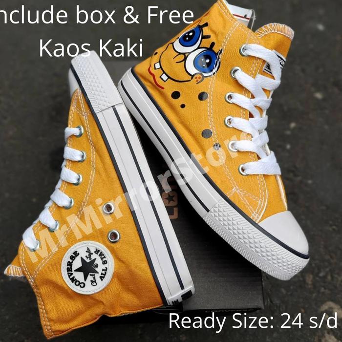 Gambar sepatu anak convese karakter sponsbob size 26 s/d 35 - 24 dari MrMirrorStore undefined Tokopedia